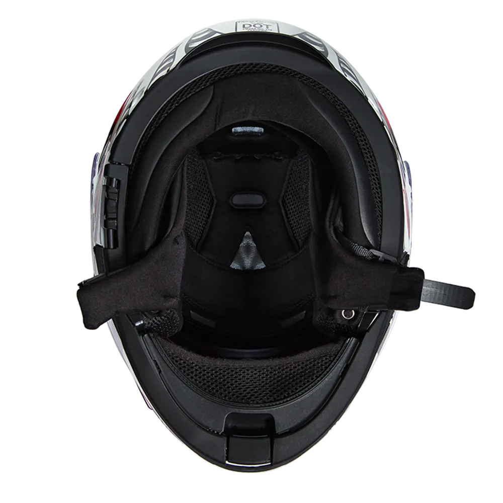 Daytona Glide Modular Motorcycle Helmet - DOT Approved, Bluetooth Ready, Dual Visor, Men/Women/Youth - W/ Phoenix