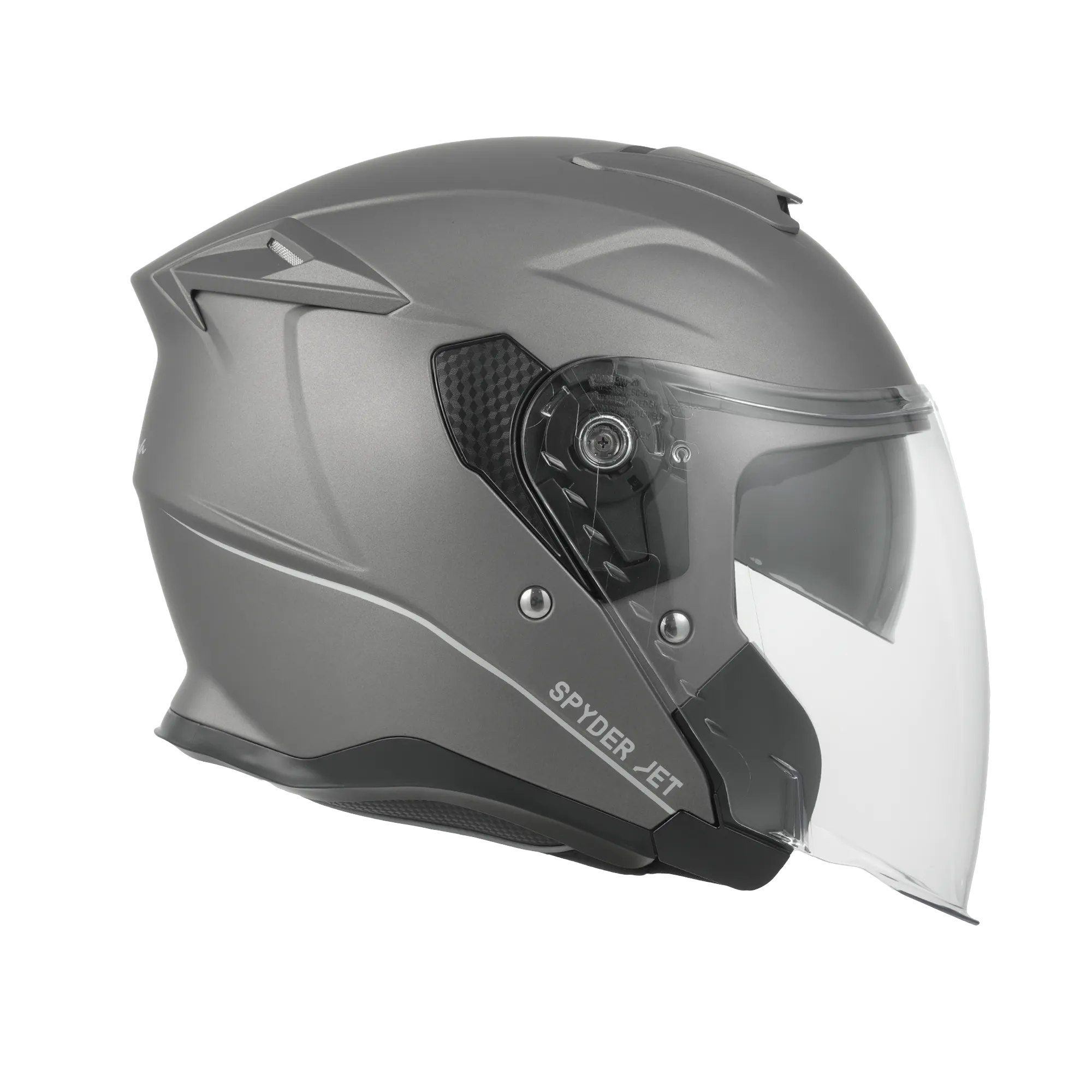 D.O.T. & ECE Daytona Spyder Jet- Gun Metal Grey Dull Metallic