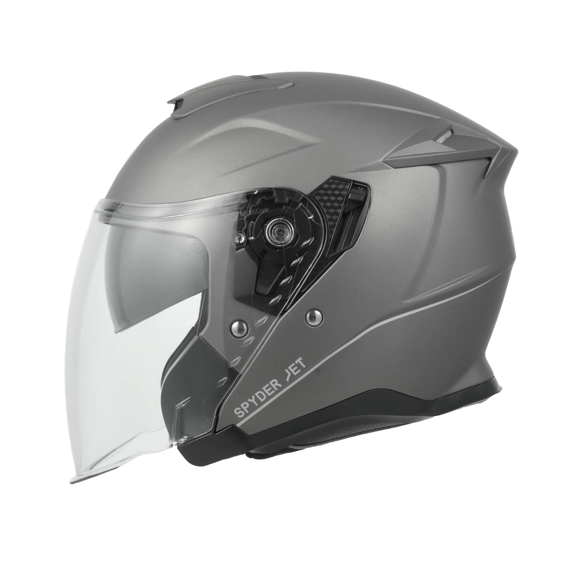 D.O.T. & ECE Daytona Spyder Jet- Gun Metal Grey Dull Metallic