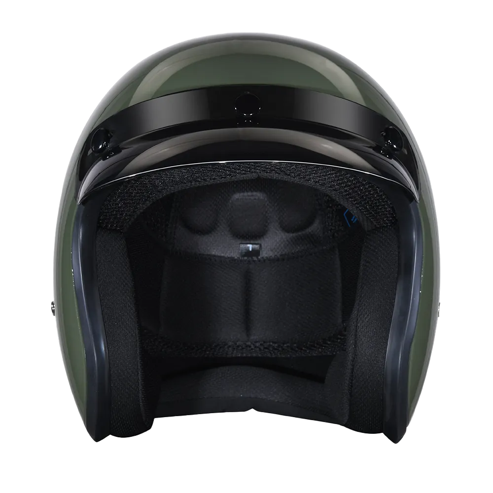 DOT Approved Daytona Cruiser Open Face Motorcycle Helmet - Men, Women & Youth - With Visor & Graphics - W/ 2nd Amendment Seal