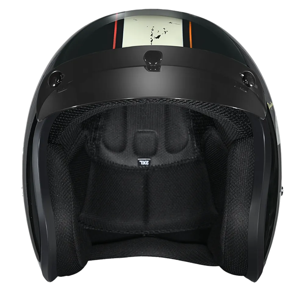 DOT Approved Daytona Cruiser Open Face Motorcycle Helmet - Men, Women & Youth - With Visor & Graphics - W/ Daytona 30th