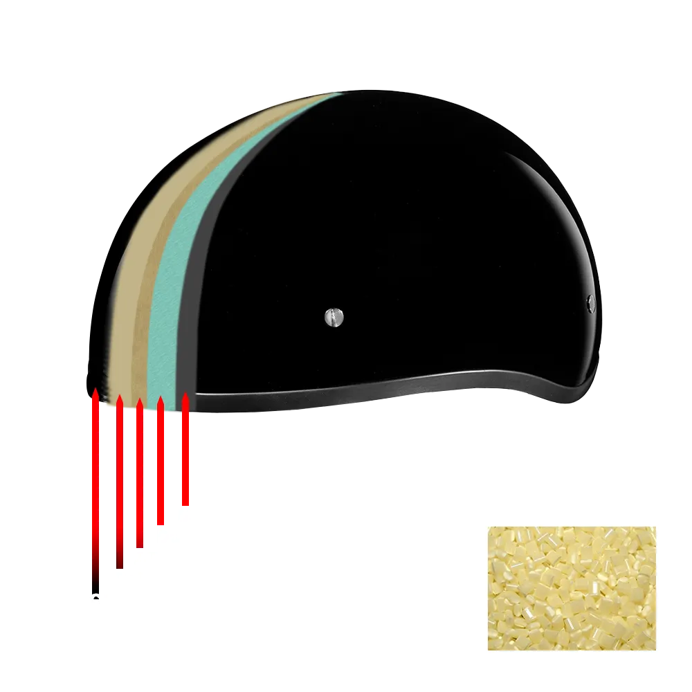 DOT Approved Daytona Motorcycle Half Face Helmet - Skull Cap Graphics for Men & Women, Scooters, ATVs, UTVs & Choppers - W/ Dragonfly