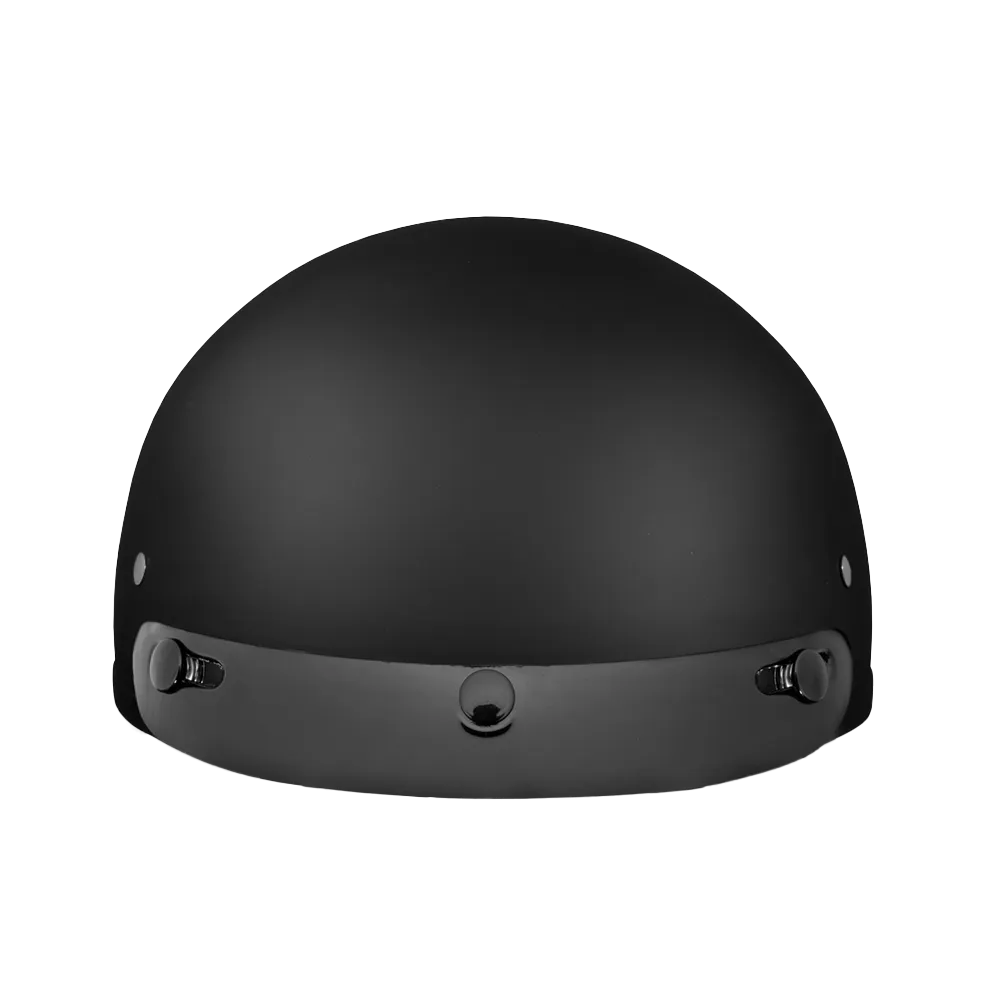 DOT Approved Daytona Skull Cap Half Shell Motorcycle Helmet - Beanie Style for Motorcycles, Cruisers, Scooters, and Mopeds - Dull Black