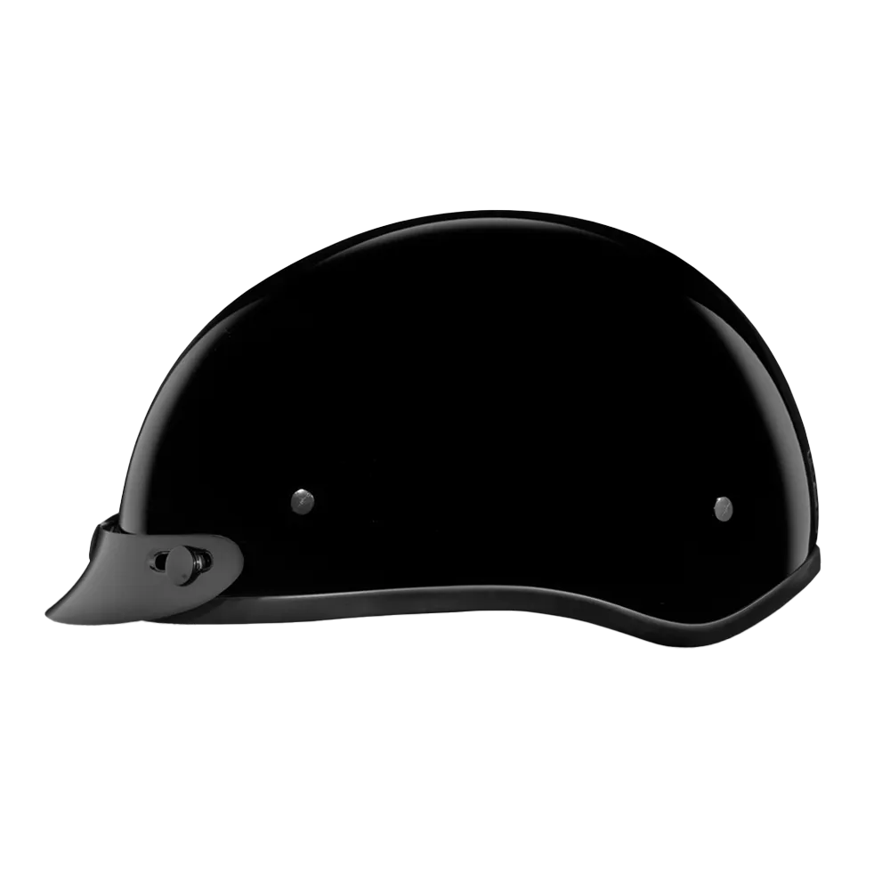 DOT Approved Daytona Skull Cap Half Shell Motorcycle Helmet - Beanie Style for Motorcycles, Cruisers, Scooters, and Mopeds - Hi-Gloss Black