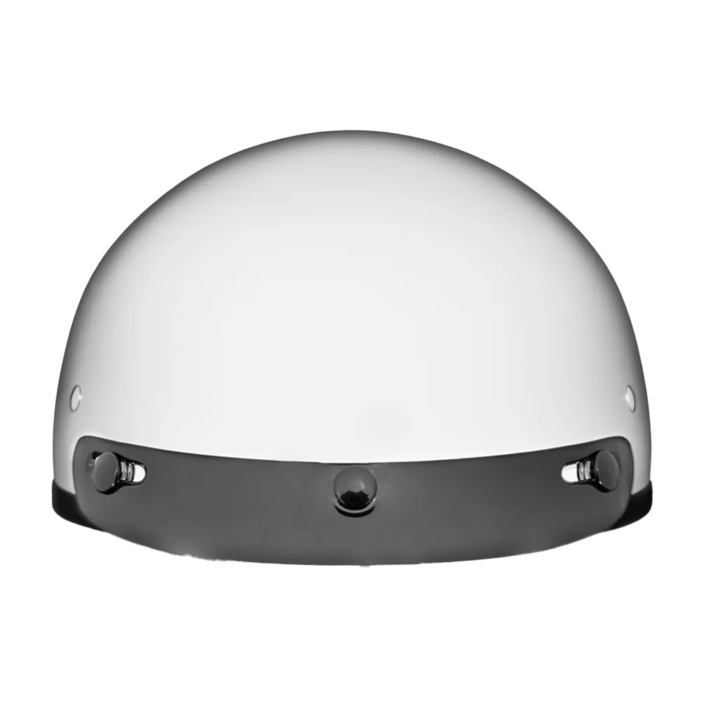 DOT Approved Daytona Skull Cap Half Shell Motorcycle Helmet - Beanie Style for Motorcycles, Cruisers, Scooters, and Mopeds - Hi-Gloss White
