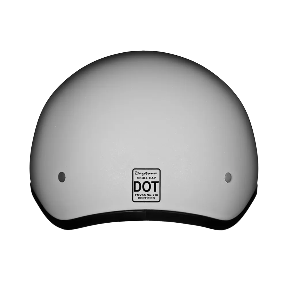 DOT Approved Daytona Skull Cap Half Shell Motorcycle Helmet - Beanie Style for Motorcycles, Cruisers, Scooters, and Mopeds - Pearl White