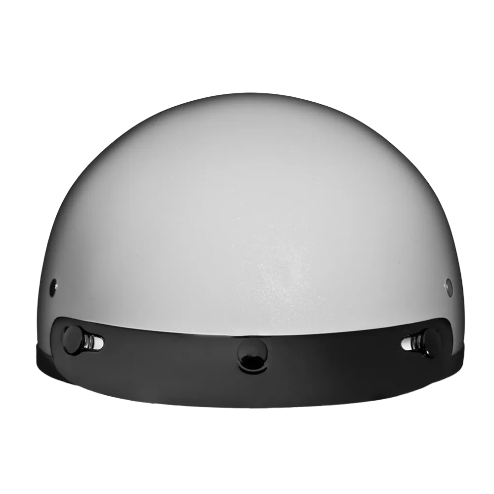 DOT Approved Daytona Skull Cap Half Shell Motorcycle Helmet - Beanie Style for Motorcycles, Cruisers, Scooters, and Mopeds - Pearl White