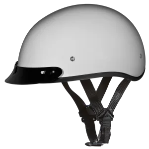 DOT Approved Daytona Skull Cap Half Shell Motorcycle Helmet - Beanie Style for Motorcycles, Cruisers, Scooters, and Mopeds - Pearl White