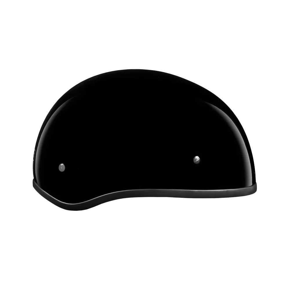 DOT Approved Daytona Skull Cap Half Shell Motorcycle Helmet - Beanie Style for Motorcycles, Cruisers, Scooters, and Mopeds W/O Visor- Hi-Gloss Black