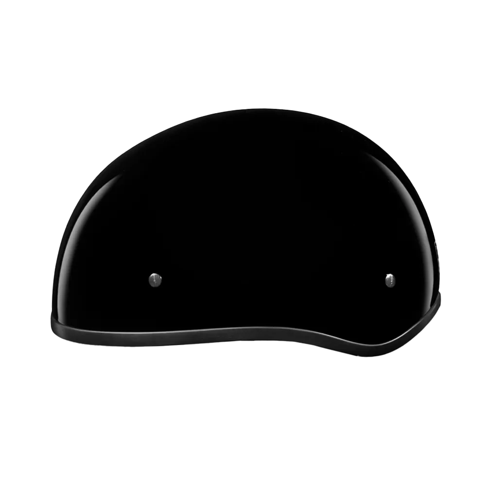 DOT Approved Daytona Skull Cap Half Shell Motorcycle Helmet - Beanie Style for Motorcycles, Cruisers, Scooters, and Mopeds W/O Visor- Hi-Gloss Black