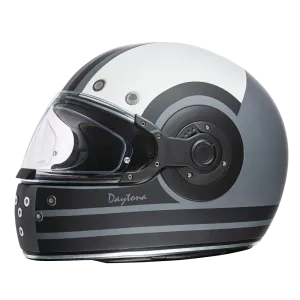 DOT Daytona Retro Full Face Motorcycle Helmet: Vintage Style for Men, Women, & Youth - W/ Racer