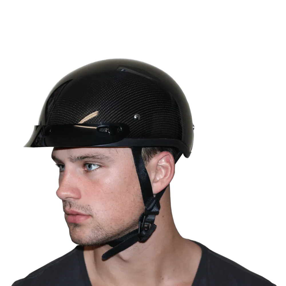 D.O.T. Daytona Skull Cap- Grey Carbon Fiber