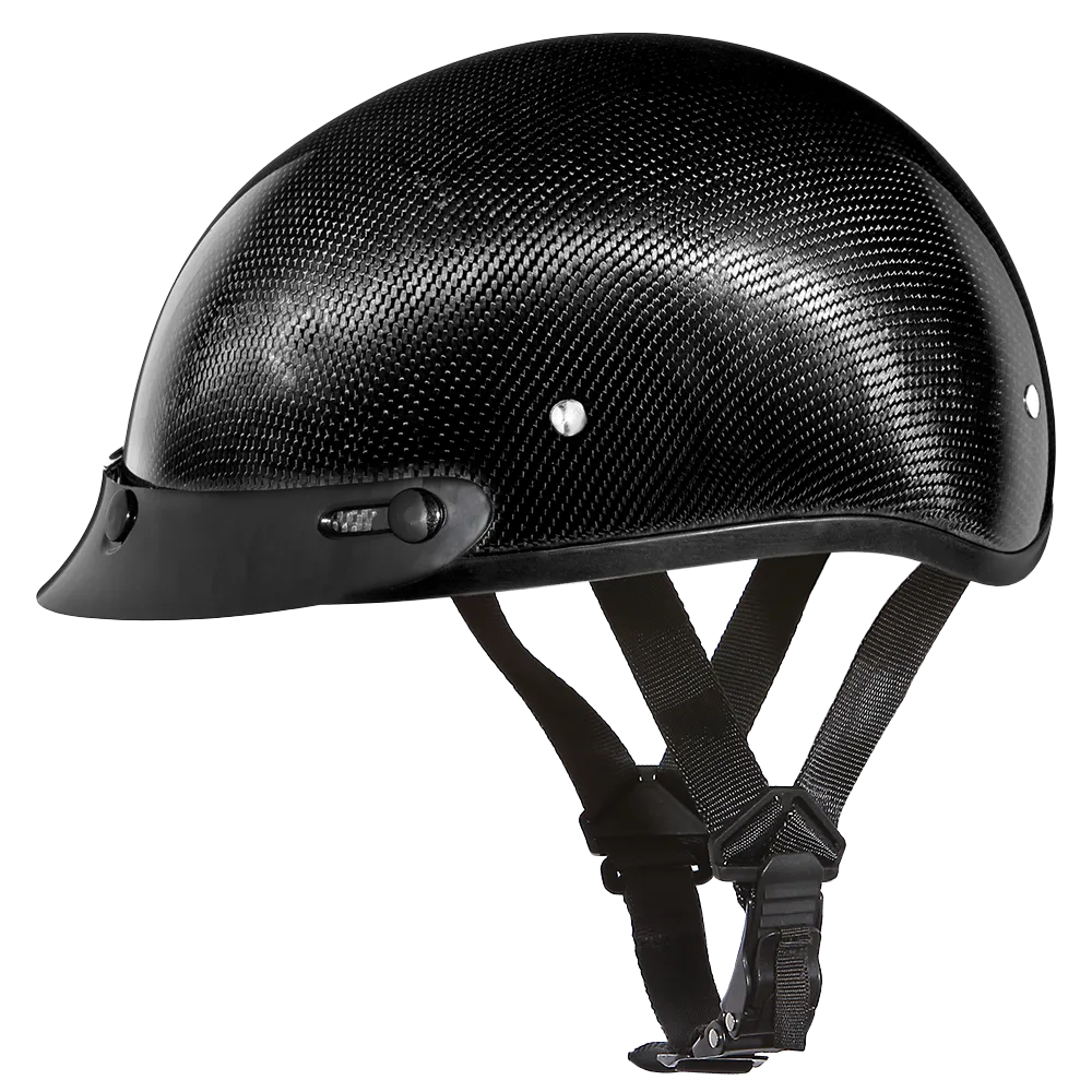 D.O.T. Daytona Skull Cap- Grey Carbon Fiber