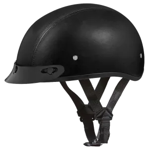 D.O.T. Daytona Skull Cap- Leather Covered