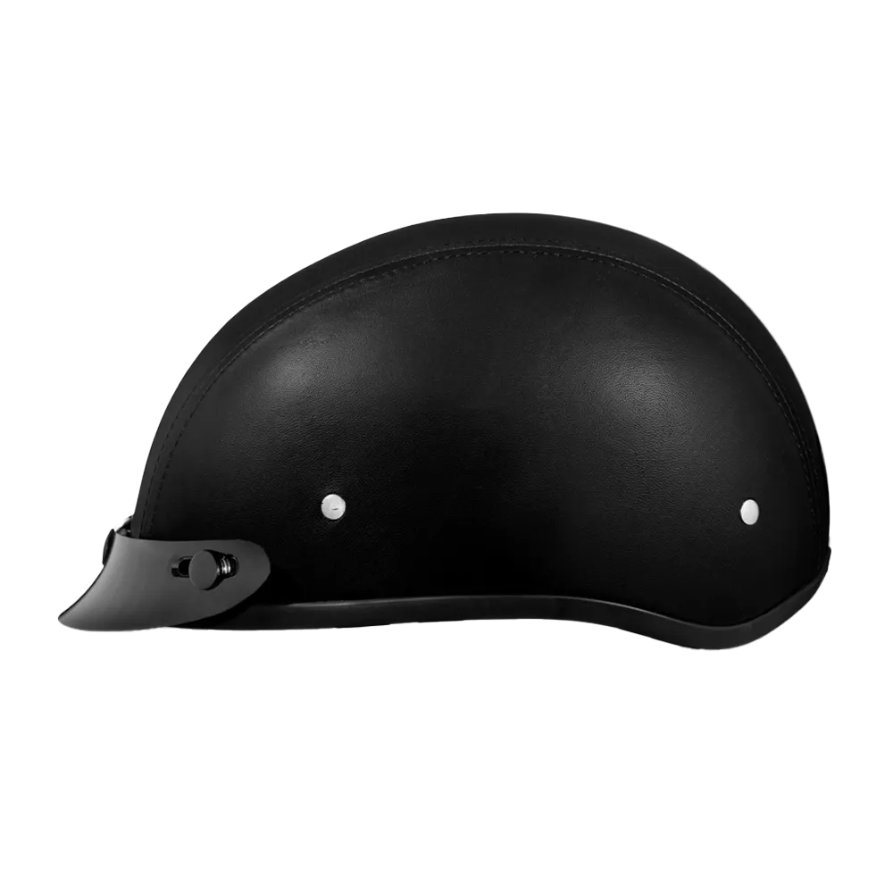 D.O.T. Daytona Skull Cap- Leather Covered