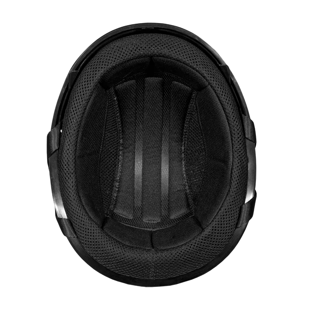 D.O.T. Daytona Skull Cap W/ Inner Shield- Dull Black