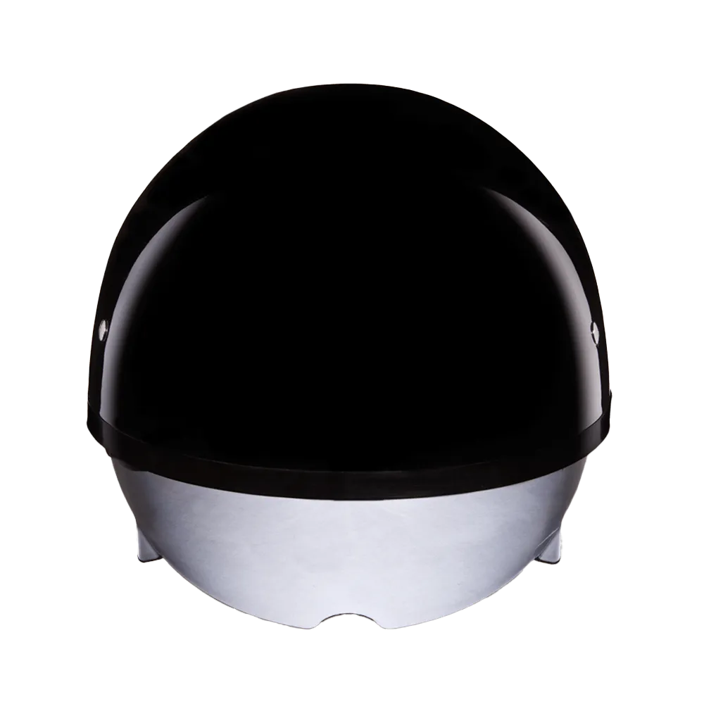 D.O.T. Daytona Skull Cap W/ Inner Shield- Hi-Gloss Black