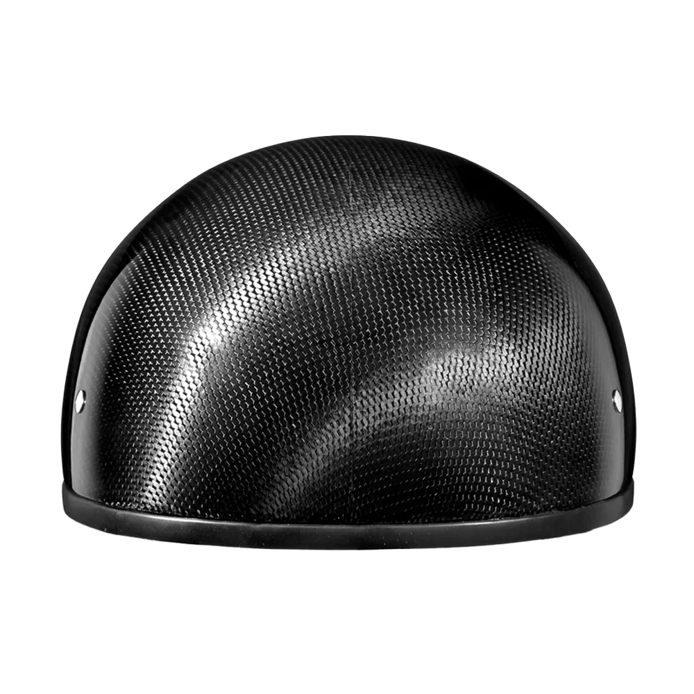 D.O.T. Daytona Skull Cap W/O Visor- Grey Carbon Fiber