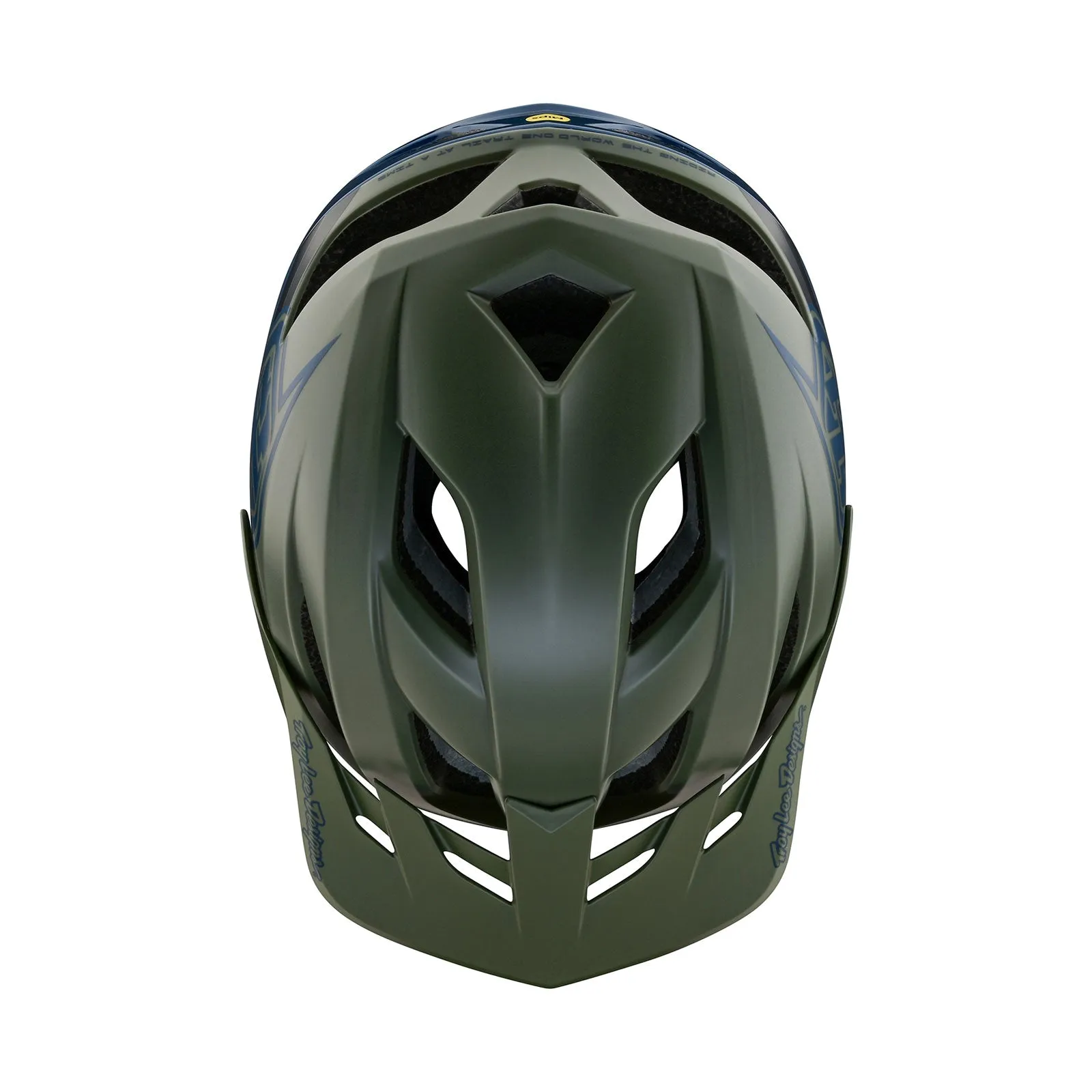 Flowline SE Helmet Badge Olive / Indigo
