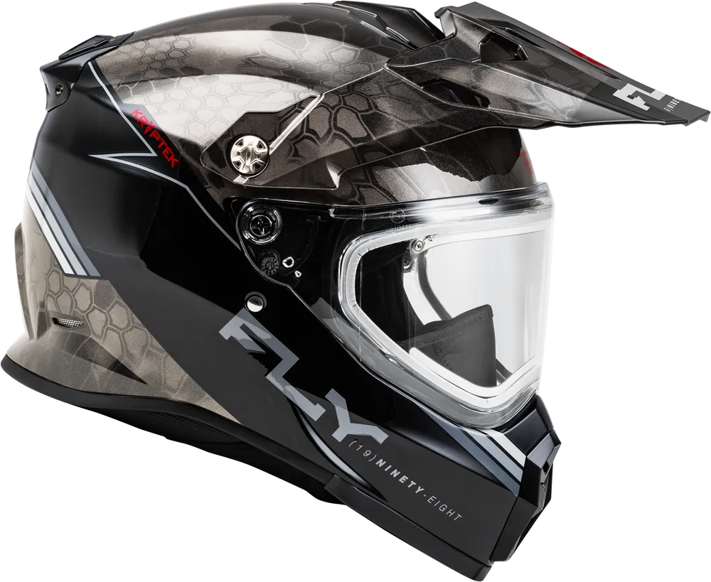 Fly Racing Trekker Conceal Snow Helmet Black Electric Shield