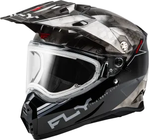 Fly Racing Trekker Conceal Snow Helmet Black Electric Shield
