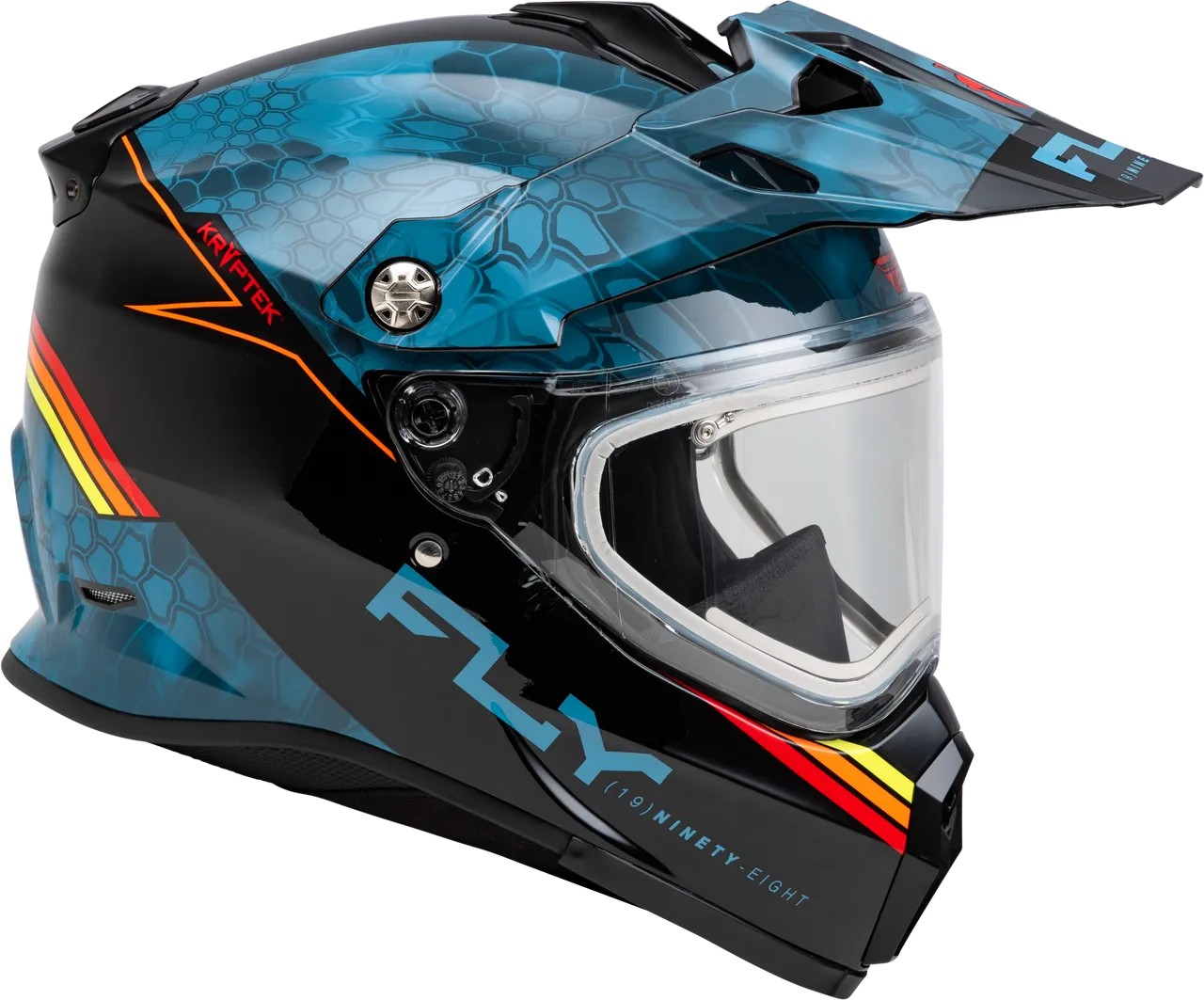 Fly Racing Trekker Conceal Snow Helmet Blue Electric Shield