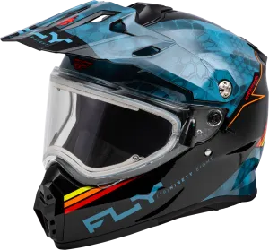 Fly Racing Trekker Conceal Snow Helmet Blue Electric Shield