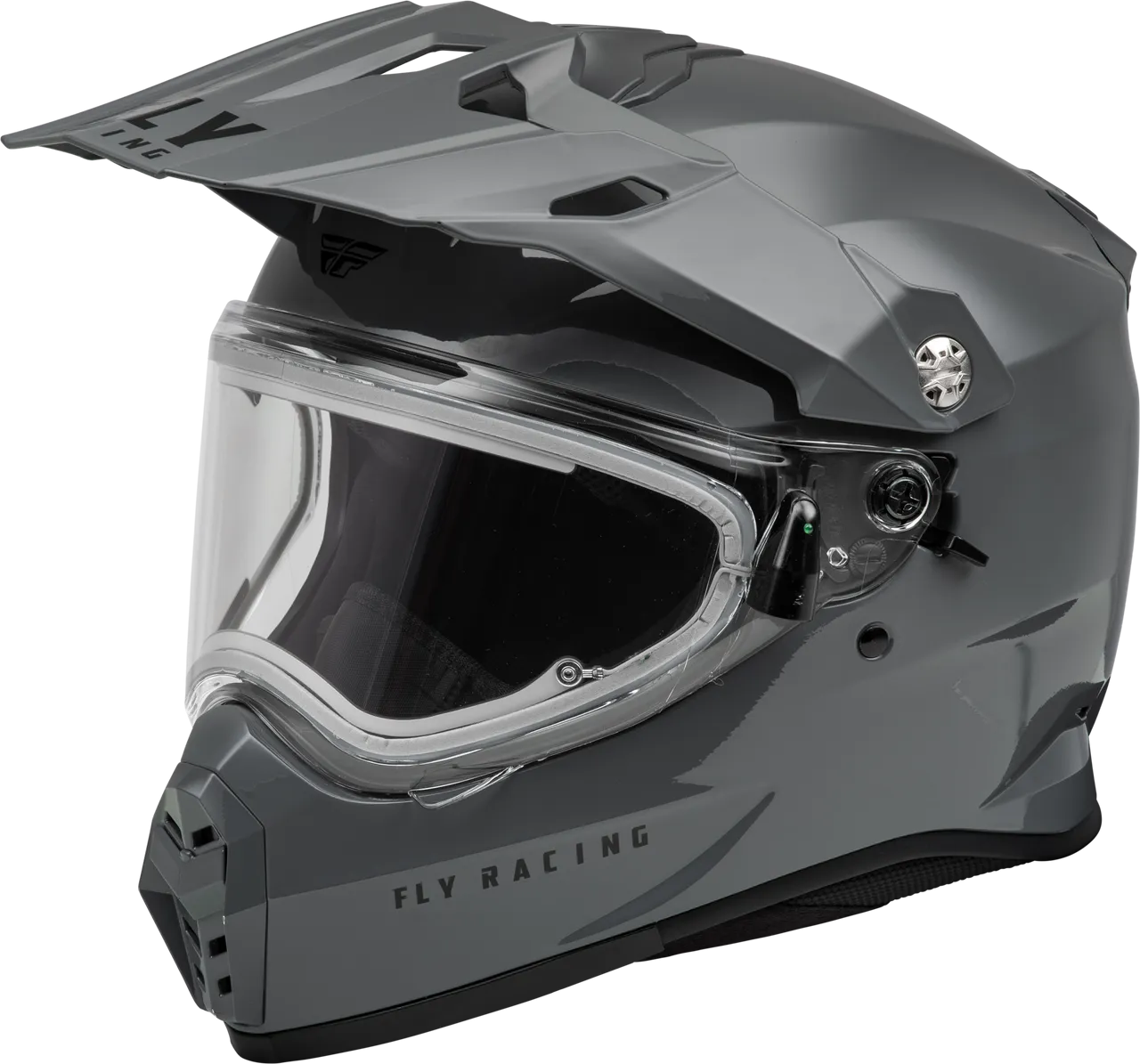 Fly Racing Trekker Snow Helmet Grey Electric Shield