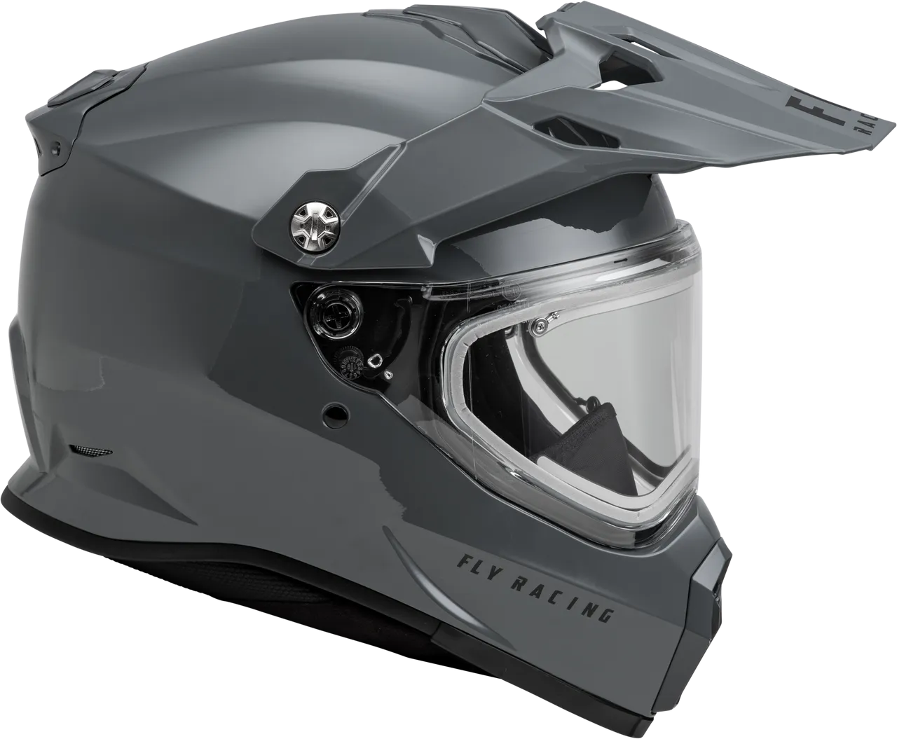 Fly Racing Trekker Snow Helmet Grey Electric Shield