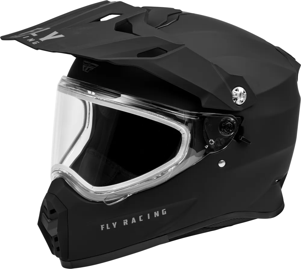 Fly Racing Trekker Snow Helmet Matte Black Dual Lens