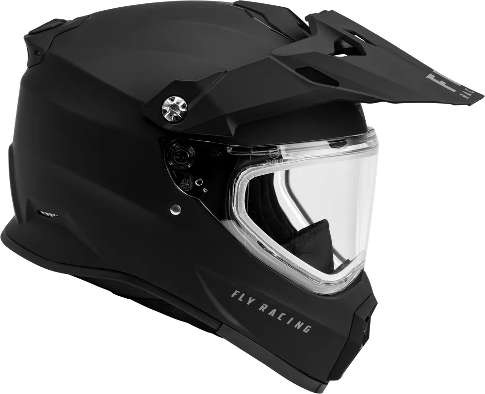 Fly Racing Trekker Snow Helmet Matte Black Dual Lens