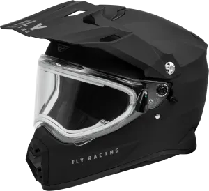 Fly Racing Trekker Snow Helmet Matte Black Electric Shield