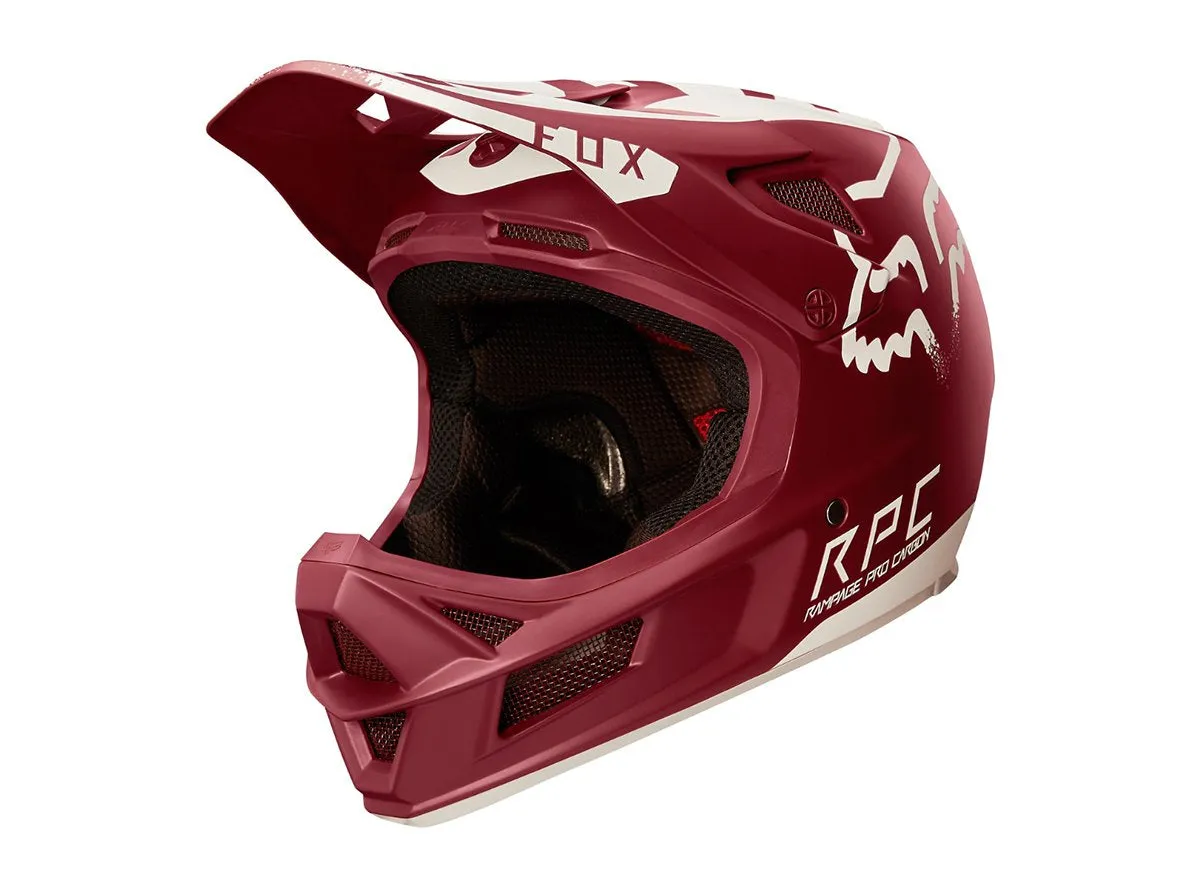 Fox Racing Rampage Pro Carbon Moth Full Face Helmet - Dark Red
