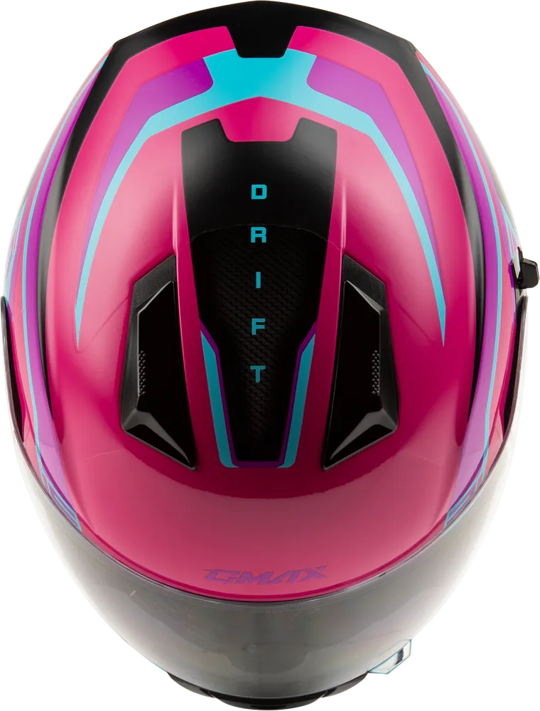 Gmax FF-18 Full Face Bluetooth Helmet Drift Graphic Pink/Blue/Black