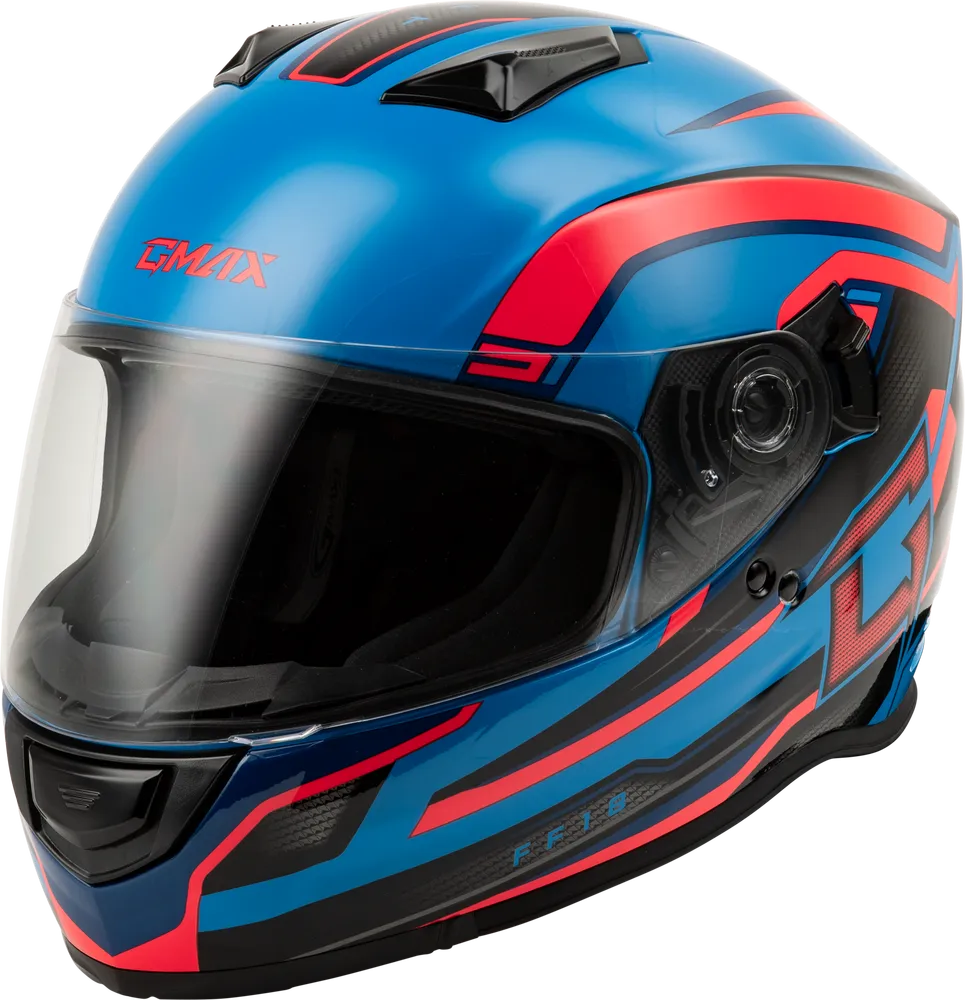 Gmax FF-18 Full Face Helmet Drift Graphic Black/Blue/Red