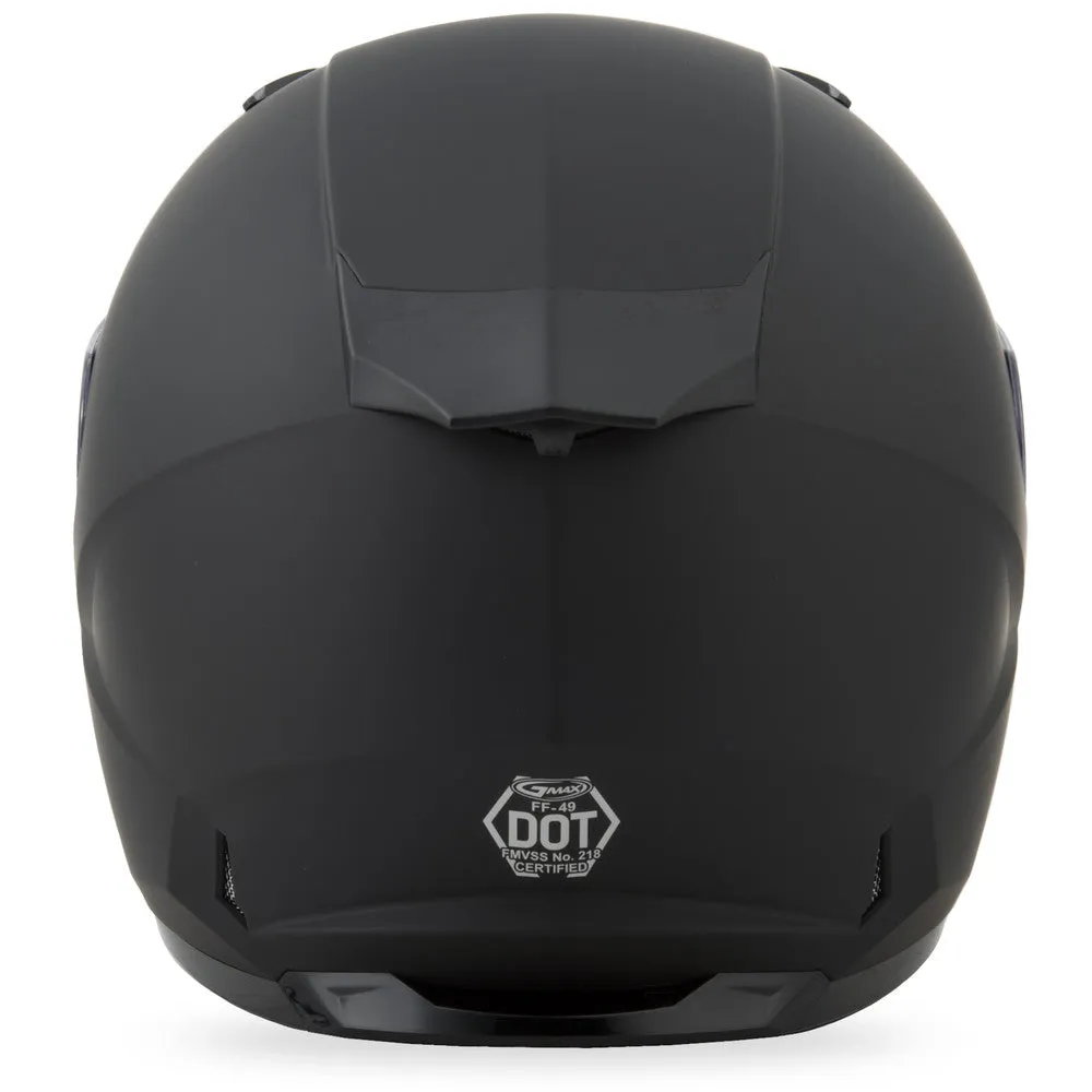 Gmax FF-49S Full Face Helmet Matte Black Dual Lens Shield