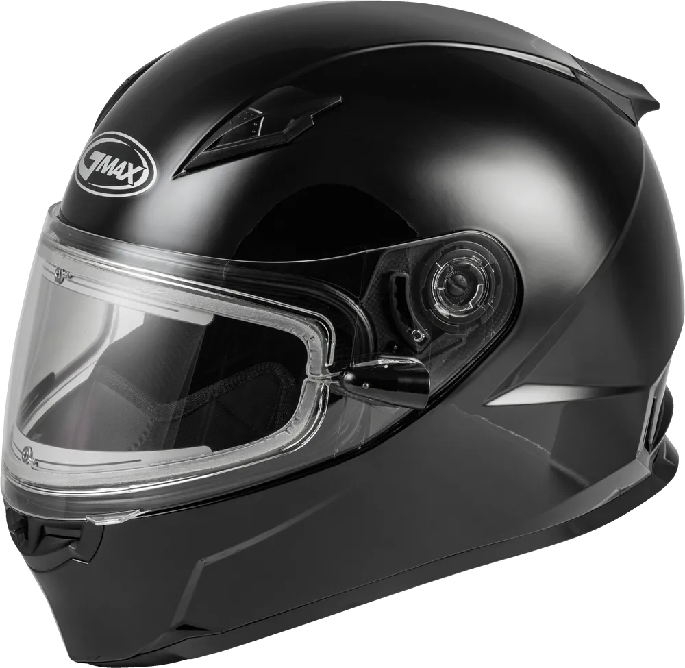 Gmax FF-49S Full Face Snow Helmet Gloss Black Electric Shield Cord