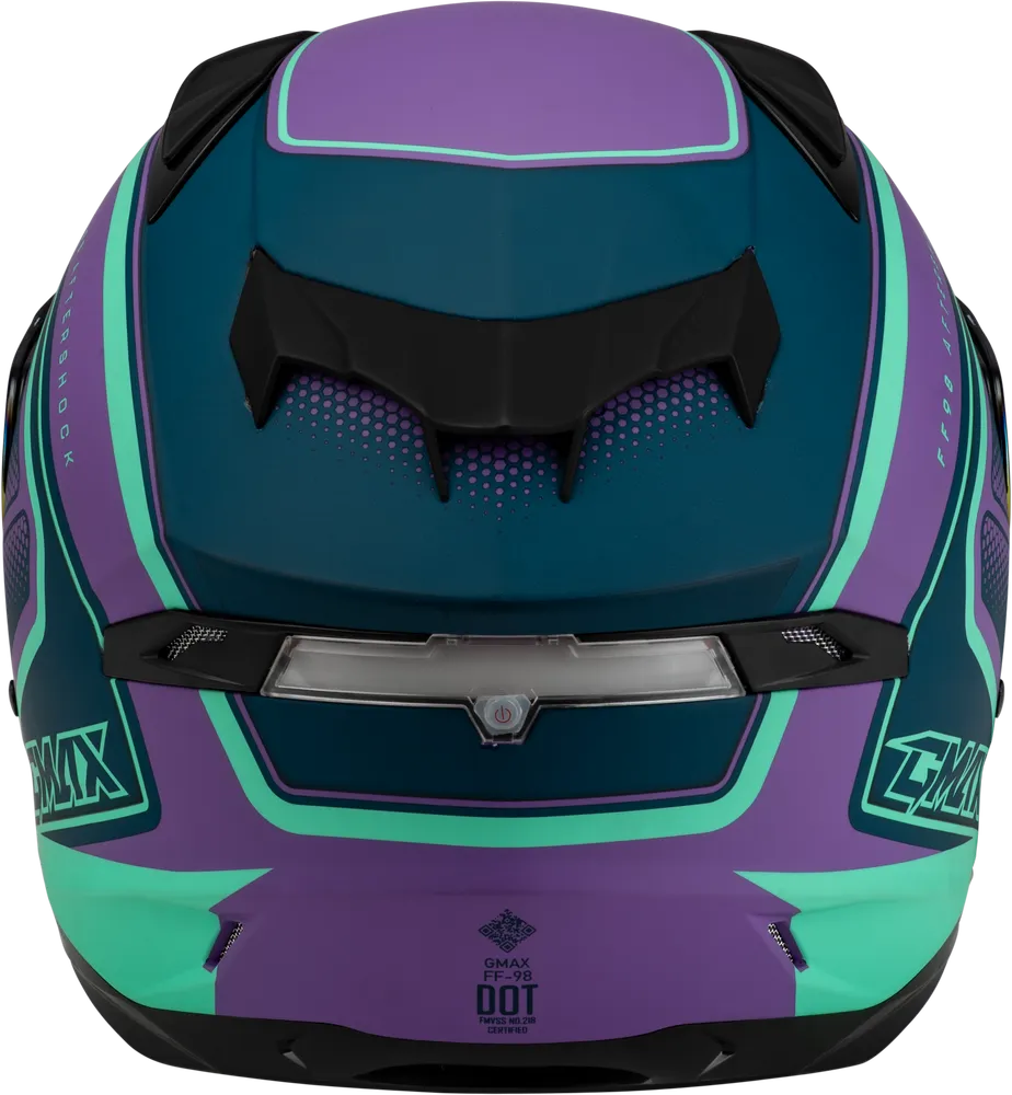 Gmax FF-98 Full Face Helmet Aftershock Purple/Blue Matte
