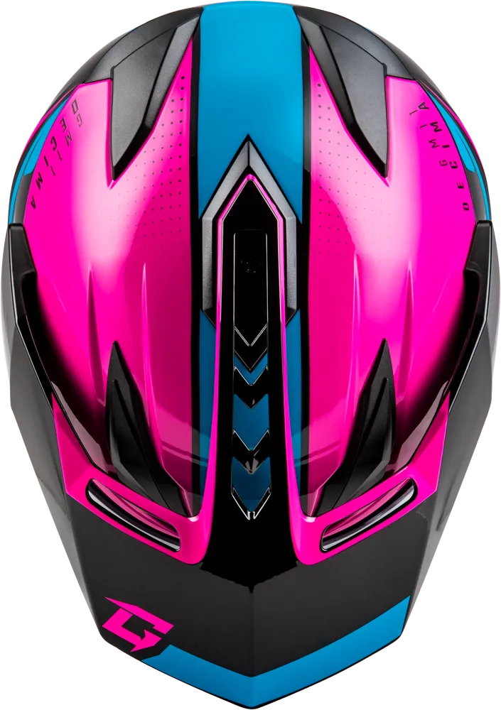Gmax GM-11 Helmet Decima Graphic Black/Pink/Blue