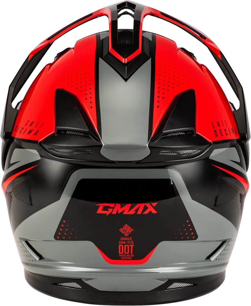 Gmax GM-11 Helmet Decima Graphic Black/Red/Grey