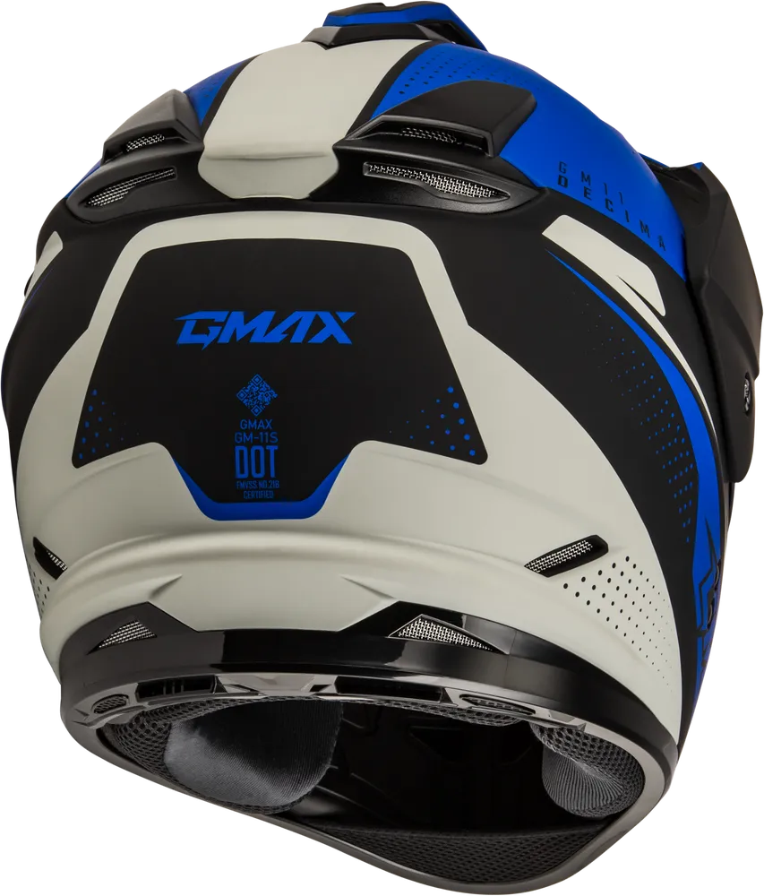 Gmax GM-11 Helmet Decima Graphic Matte Black/Blue