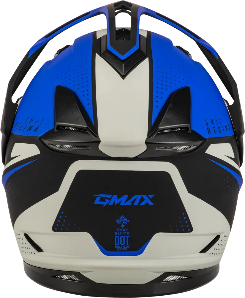 Gmax GM-11 Helmet Decima Graphic Matte Black/Blue