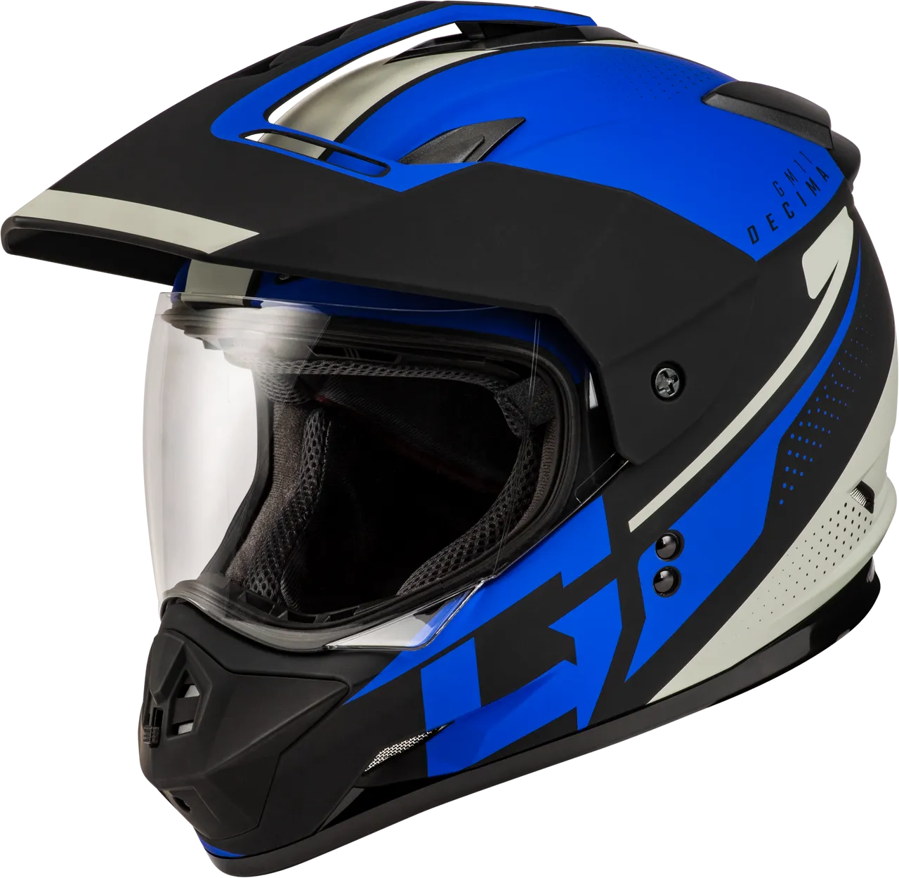 Gmax GM-11 Helmet Decima Graphic Matte Black/Blue