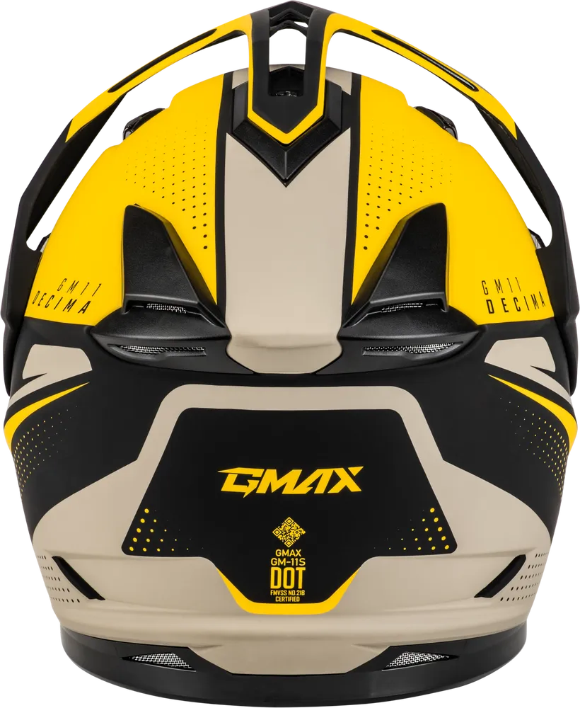 Gmax GM-11 Helmet Decima Graphic Matte Black/Yellow/Grey