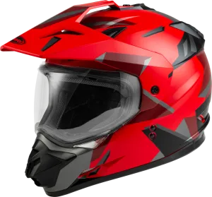 Gmax GM-11 Street  Helmet Ripcord Graphic Red Size Medium
