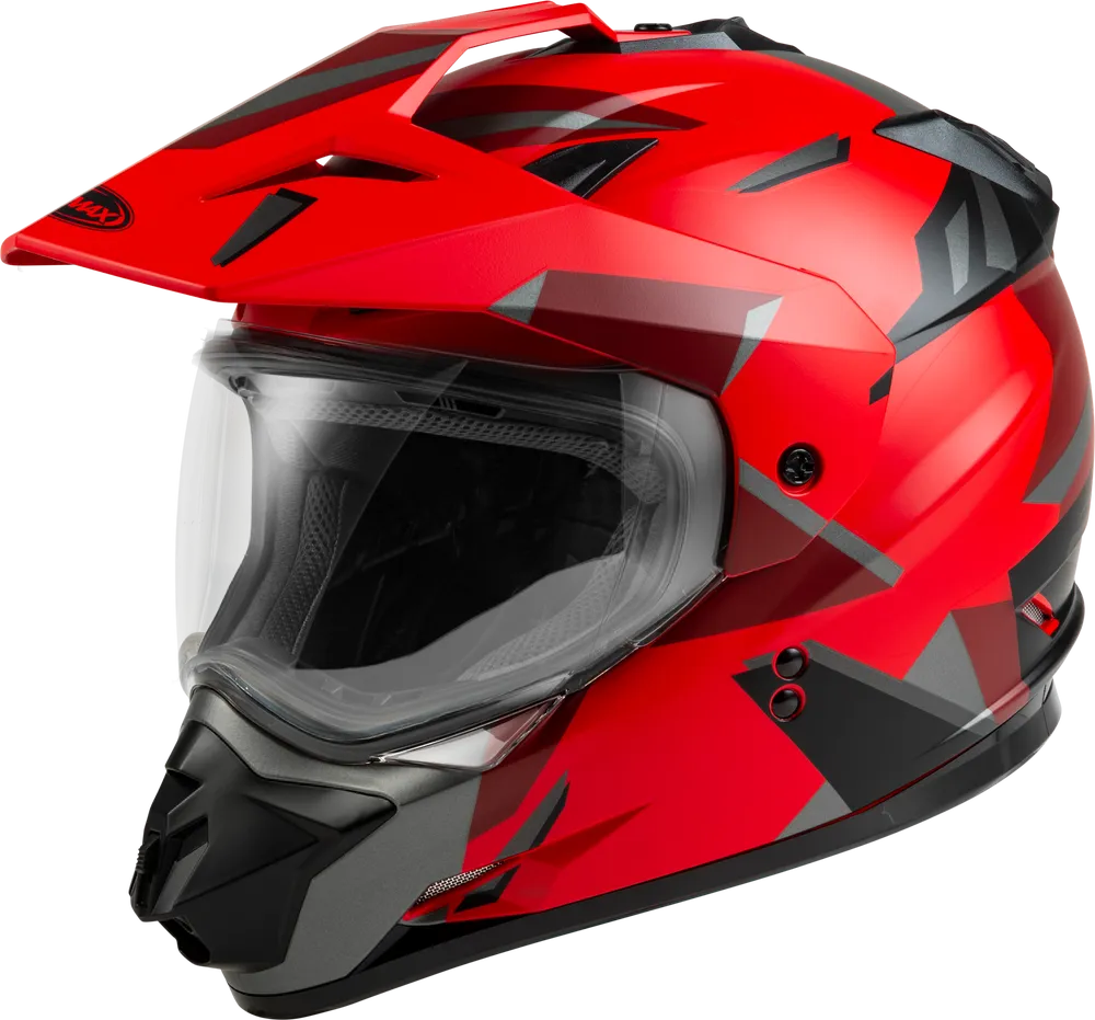 Gmax GM-11 Street  Helmet Ripcord Graphic Red Size Medium