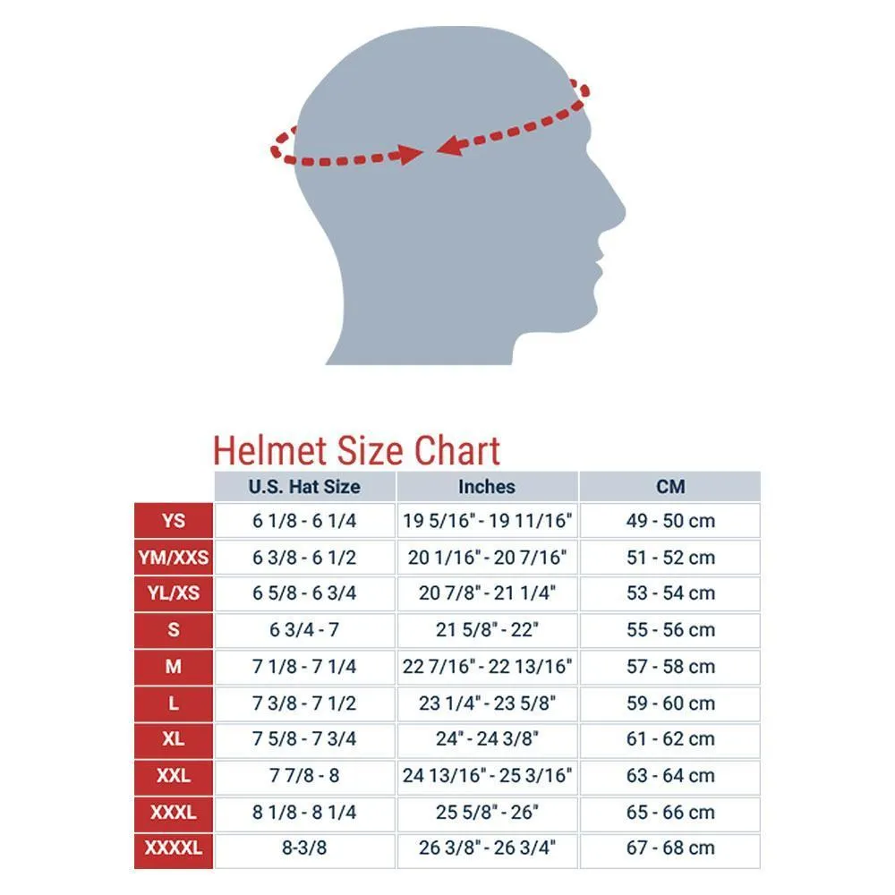 Gmax GM-11 Street  Helmet Ripcord Graphic Red Size Medium