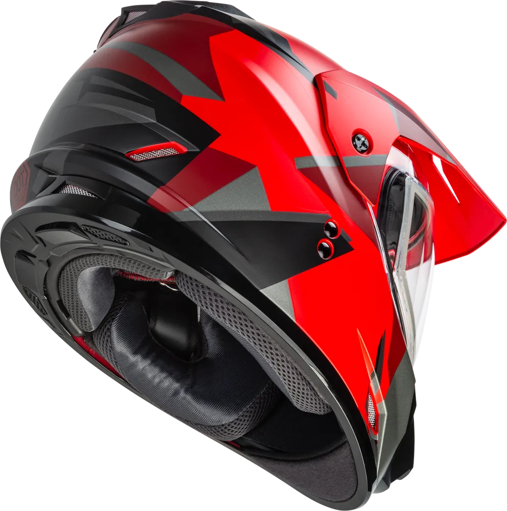 Gmax GM-11 Street  Helmet Ripcord Graphic Red Size Medium