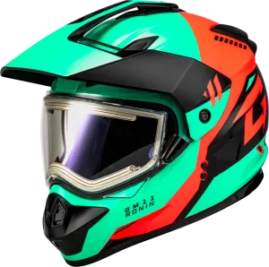 Gmax GM-11S Ronin Snow Helmet Aqua Coral Electric Shield