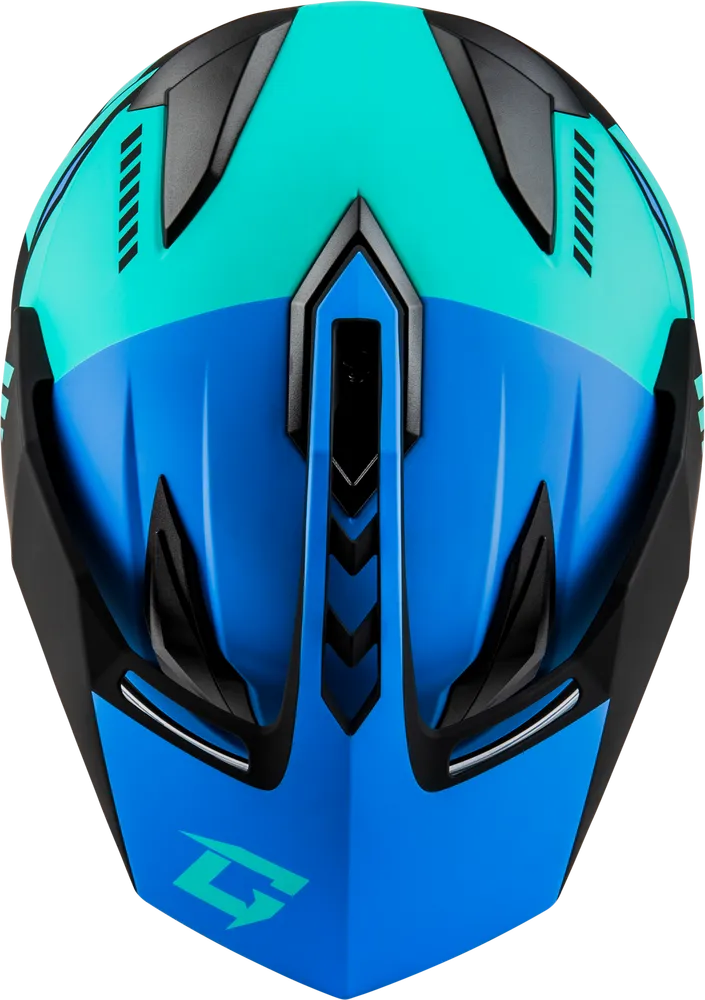 Gmax GM-11S Ronin Snow Helmet Matte Black Blue Electric Shield and Dual Lens